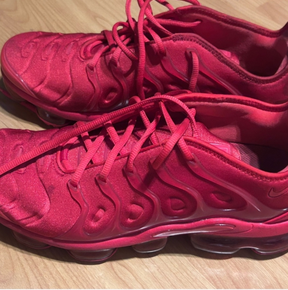 mens 9 WOMEN'S 10 Nike Air VaporMax Plus ♥️ Red Rise Sneakers